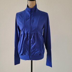 Lucy Workout Sweater Jacket Size Medium.  Rouched front and tapered sleeves